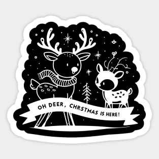 Oh Deer Christmas is Here! Sticker